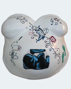 Babybauchabdruck mit Ultraschallbild
