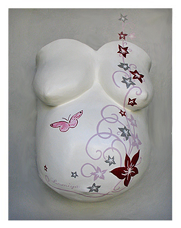 Gipsabdruck auf einer Rückwand Gipsabdruck auf einer Rückwand